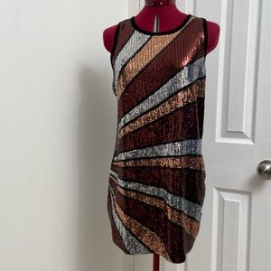 Black Collection women Sequins metallic stretch knitted Long tunic Size M. NWT